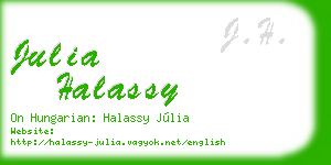julia halassy business card